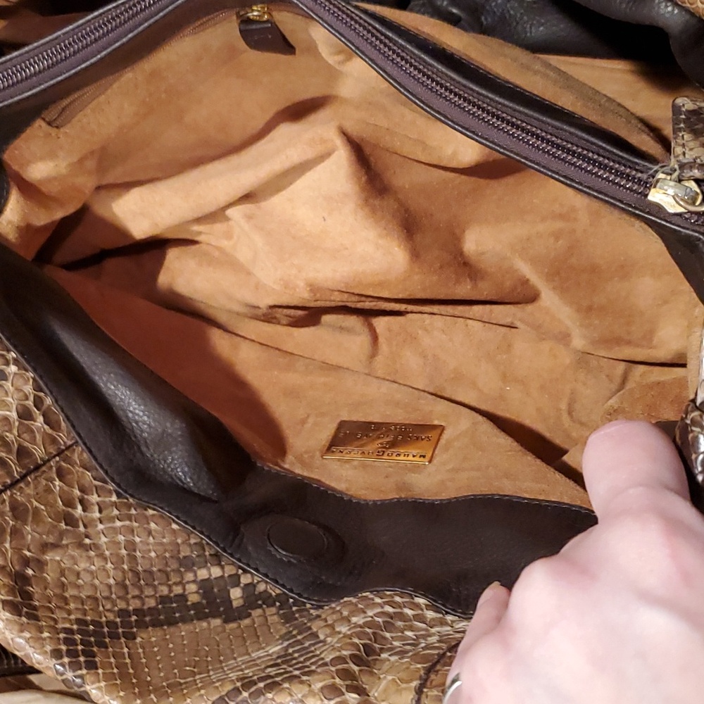 Mauro Governa real snakeskin shoulder bag - Picture 12 of 15